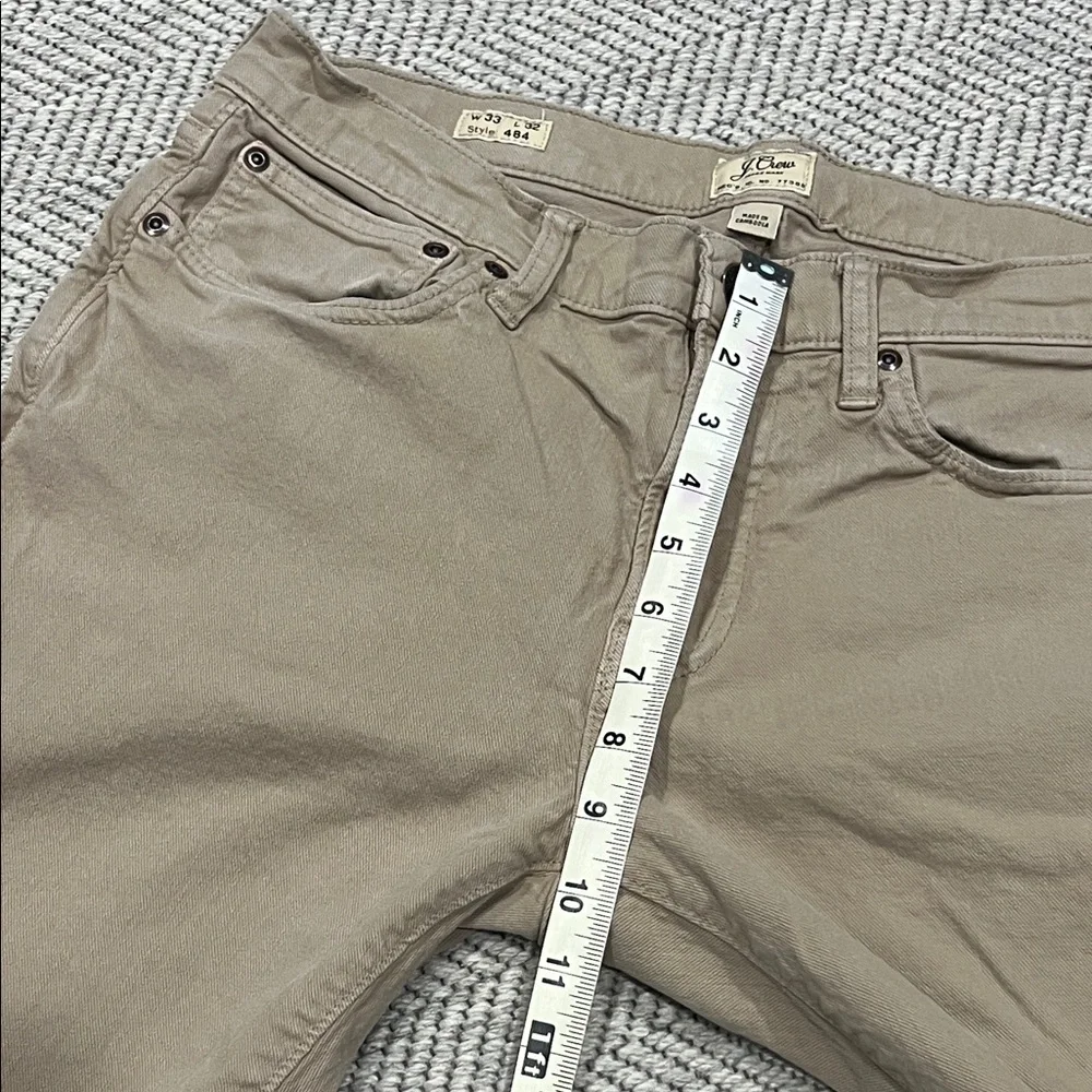J. Crew Men's 484 Stretch Slim Jeans in Khaki Tan 33x32